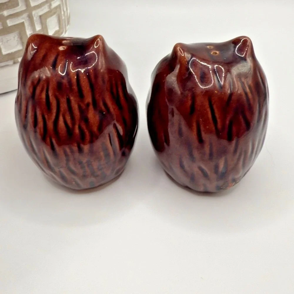 Vintage Owl Salt Pepper Shakers‎ San Juan Capistrano Mission Mid Century Pair
